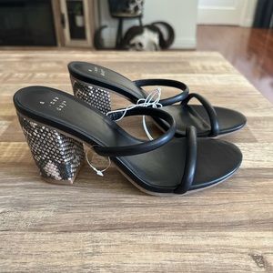 A New Day- Target- Thin Strap Snake Skin Block Heel Sz 6.5